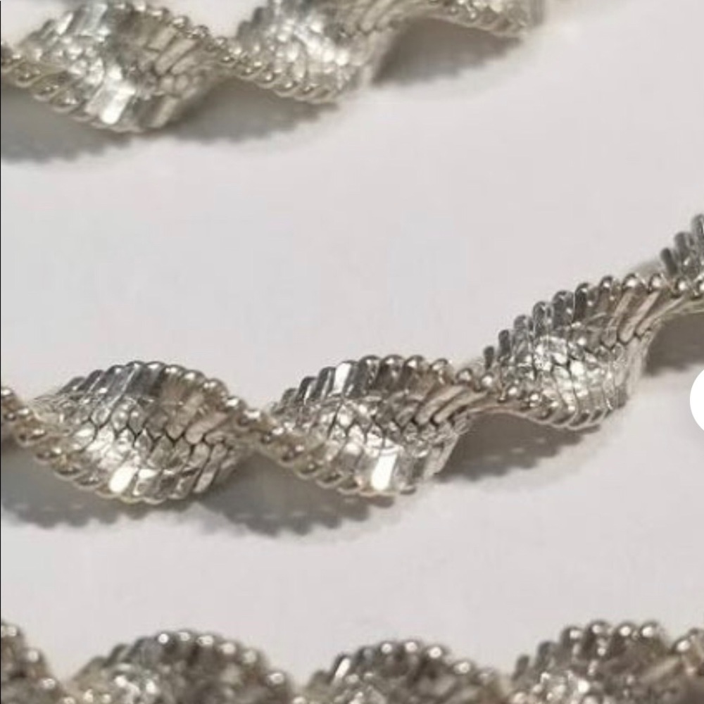 925 Silver Necklace & Bracelet Delicate Set Italy - Picture 5 of 8
